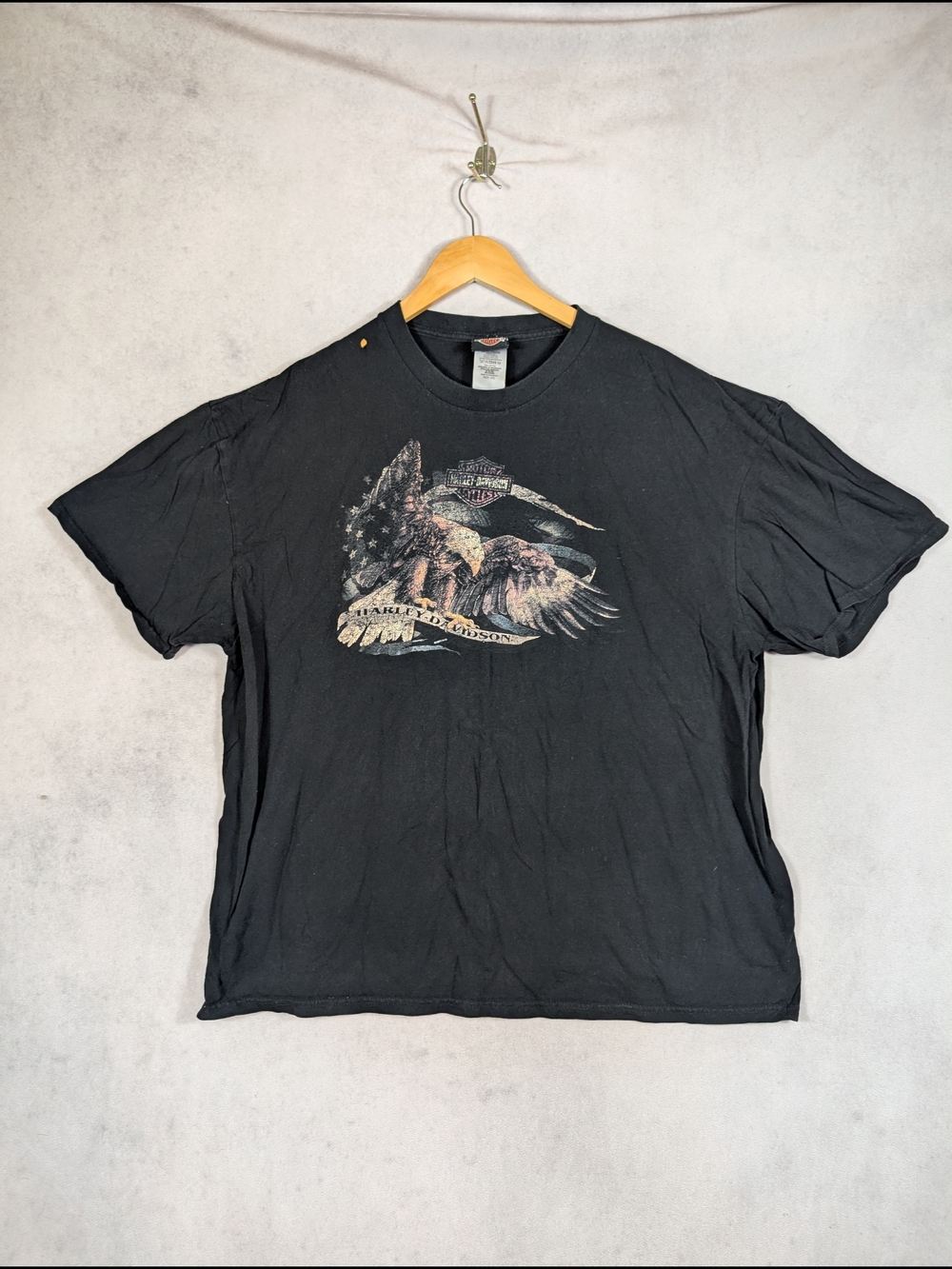 Harley-Davidson Graphic T-Shirt Men's Size 2XL Eagle American Flag Texoma